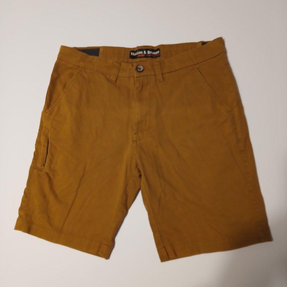 Hudson & Barrow Tan Flat Front Men's Shorts
